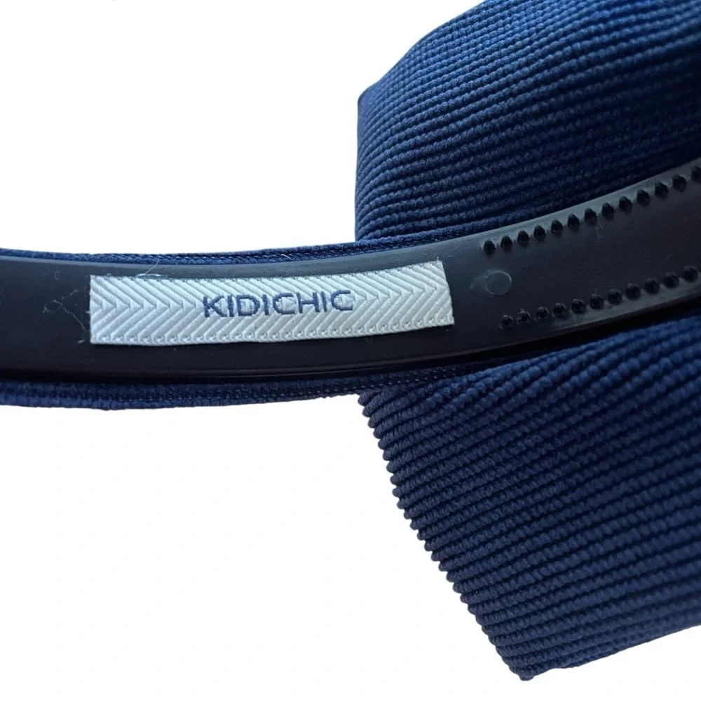 4/$25 Kidichic Navy Blue Corduroy Bow Headband